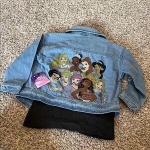 Disney Blue Denim Jacket and t shirt set NWT